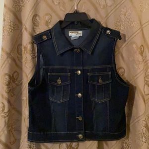 Indigo denim vest by NOFUZE Jeans. XL